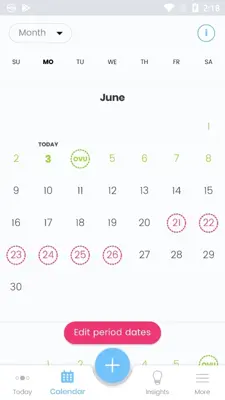 Period Tracker MIA android App screenshot 1